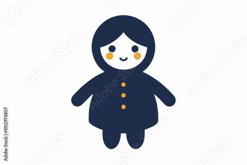  Hand made doll vector art illustration photo