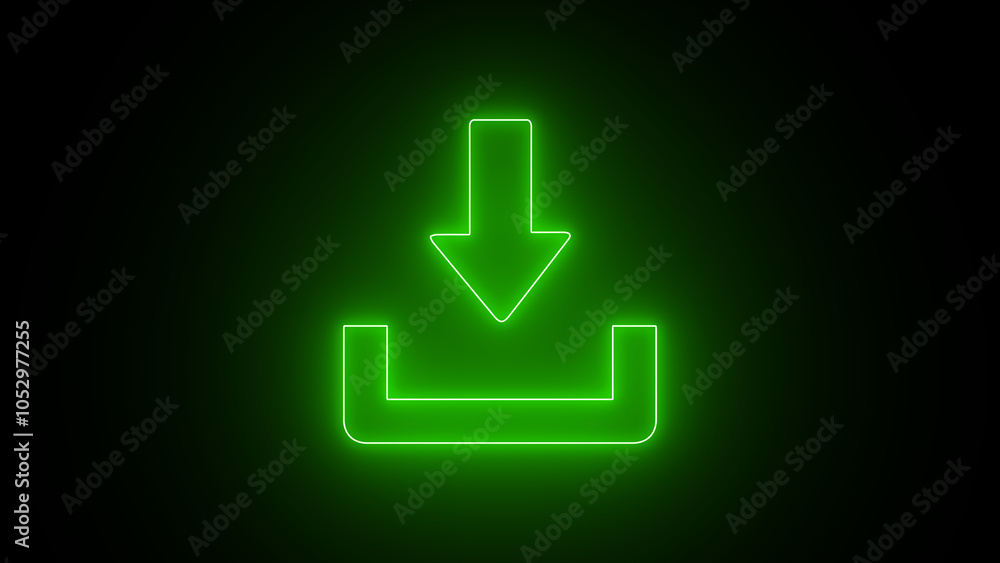 Glowing download icon on black background. Download icon set. download icon Collection. download sign and symbol. Glowing download icon on black background. Download icon set. download icon Collection. download sign and symbol.