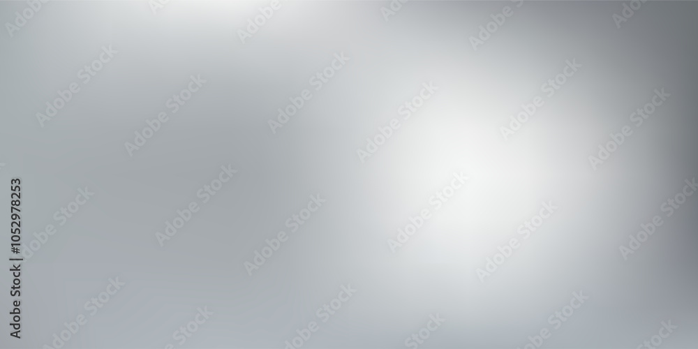 © syarifa - Silver foil background with metal mirror texture. Chrome gradient surface with light like could abstract eps 10