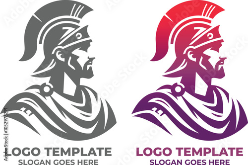 Roman Soldier Logo Design Template