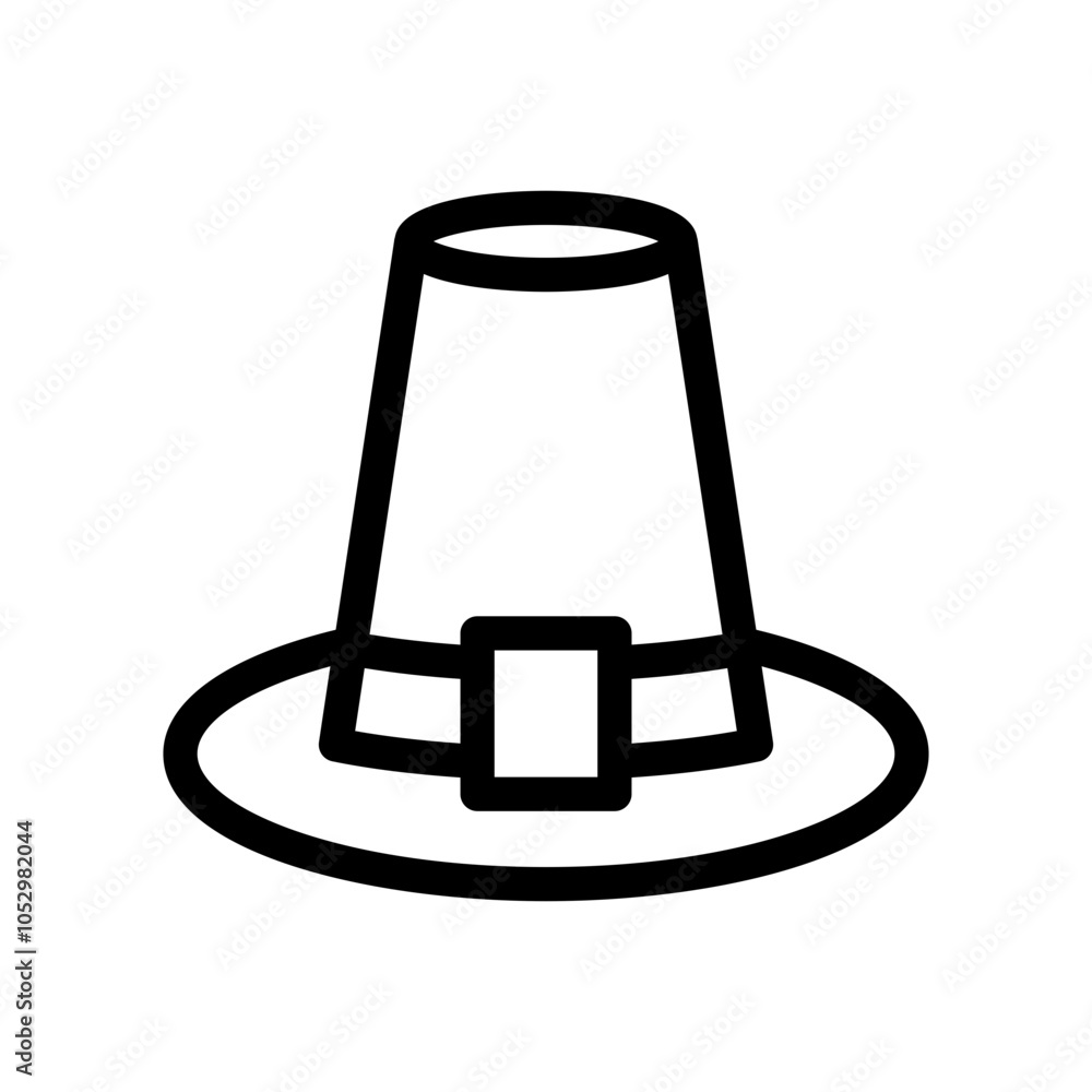 pilgrim hat outline style pilgrim hat outline style