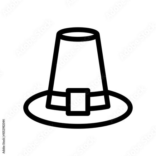 pilgrim hat outline style
