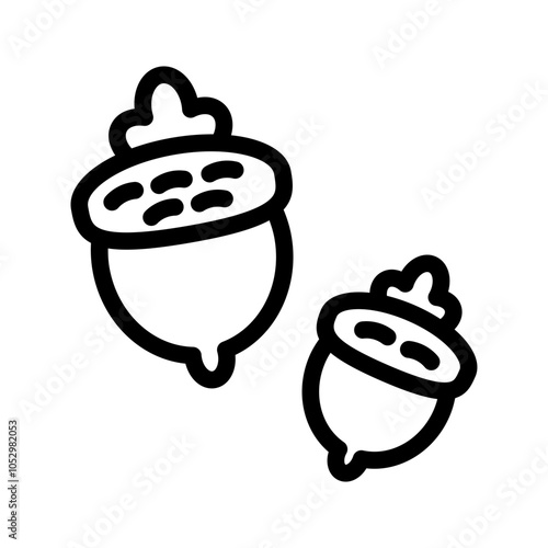 acorn outline style