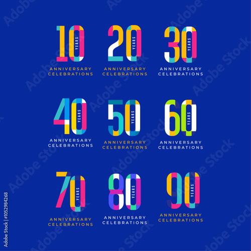 anniversary celebrations Logo Colletions Template 