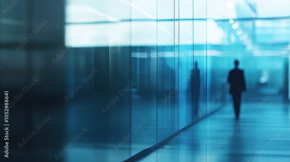 Modern business office building features a blurred glass wall that embodies corporate professionalism and abstract architectural design, complemented by blue-tinted windows reflecting urban landscape. Modern business office building features a blurred glass wall that embodies corporate professionalism and abstract architectural design, complemented by blue-tinted windows reflecting urban landscape.