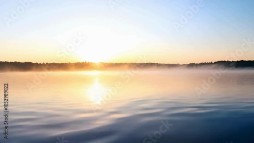 Wallpaper Mural Soft Ripples on a Calm Lake Reflecting Morning Light Torontodigital.ca