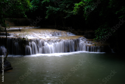 Erawan waterfall in Erawan national park Kanchanaburi province, Thailand