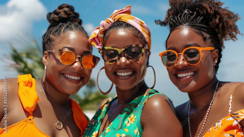 Joyful Young Women Enjoying Summer Joyful Young Women Enjoying Summer