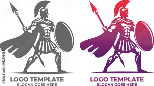 Spartan Warrior Logo Design 