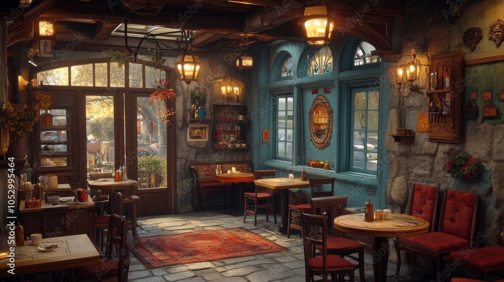 Cozy Café Corner with Inviting Atmosphere Cozy Café Corner with Inviting Atmosphere