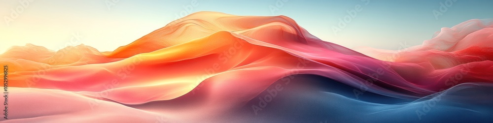 Fototapeta premium Abstract landscape with flowing colors and soft gradients.