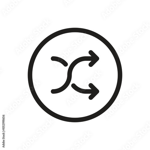 Shuffle Icon - Line