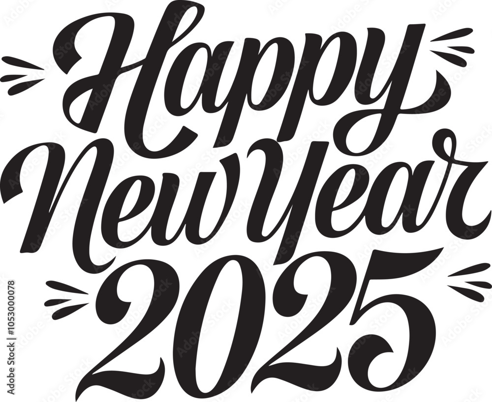 Happy new year typography Vector art t shirt design Happy new year typography Vector art t shirt design