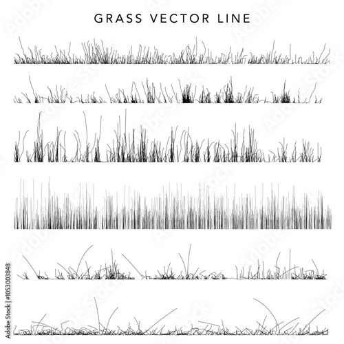 grass section for ground decoration architect drawing cad line vector