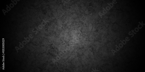Abstract black stone wall texture grunge rock . dark gray background backdrop. wide panoramic banner. old wall stone for dark black distressed grunge blackboard, chalkboard rough concrete wall.