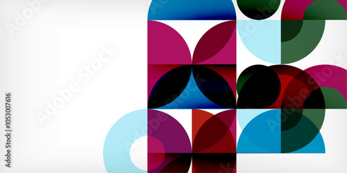 Free Download Colorful circle abstract background. Template for wallpaper, banner, presentation, background - GFXLoad