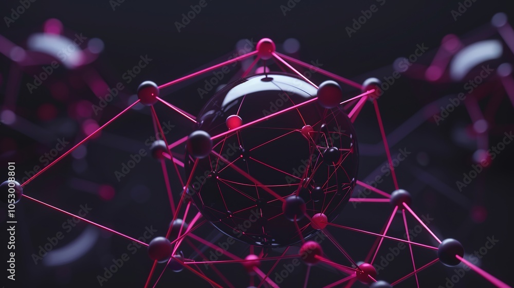 Network 3D Icon - a modern and interconnected visual. The Network 3D ...