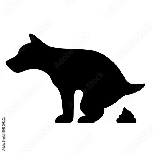 Vector simple isolated dog poop icon
