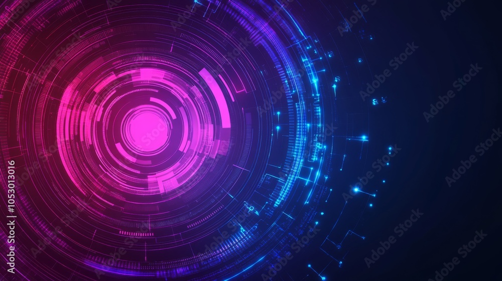Abstract Futuristic Circle Design with Vibrant Colors Abstract Futuristic Circle Design with Vibrant Colors