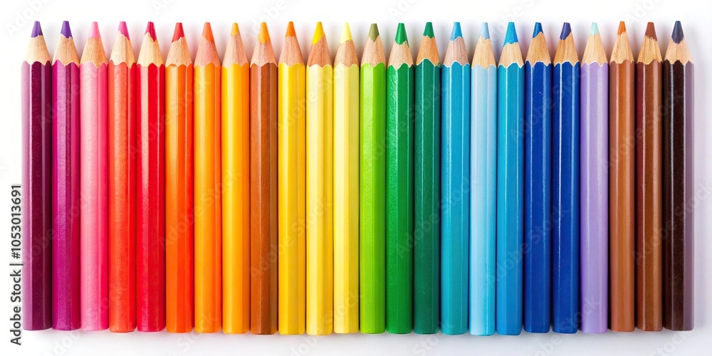 color pencil isolated on white background color pencil isolated on white background