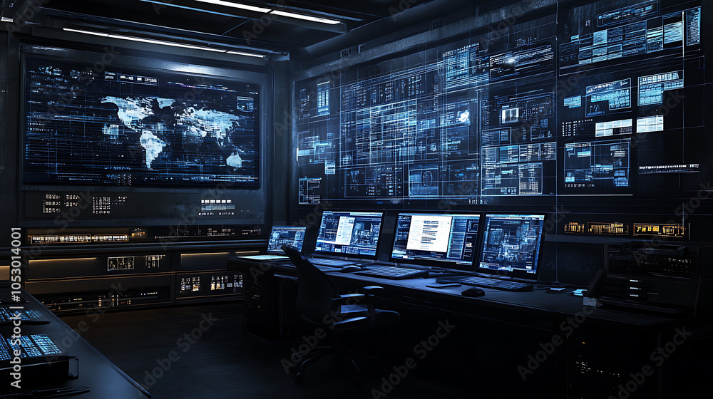 modern workspace featuring advanced technology and data visualization tools modern workspace featuring advanced technology and data visualization tools