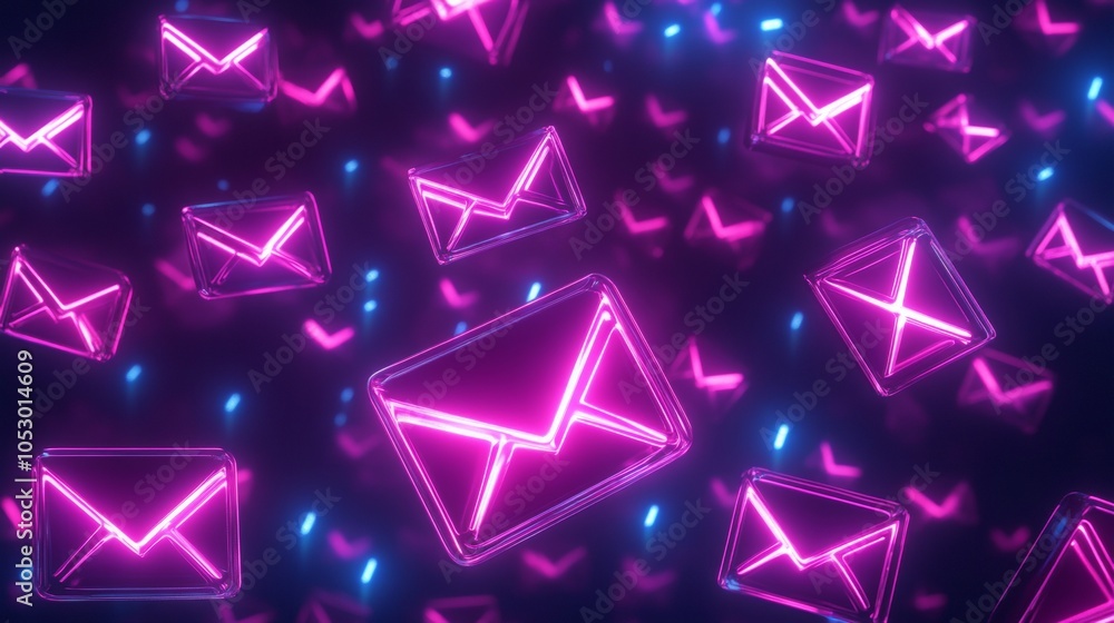 Email notification icon seamless pattern. Email notification icon seamless pattern.