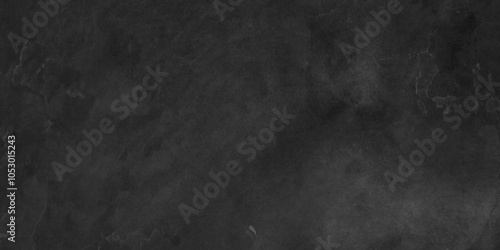 Abstract black stone wall texture grunge rock . dark gray background backdrop. wide panoramic banner. old wall stone for dark black distressed grunge blackboard, chalkboard rough concrete wall.