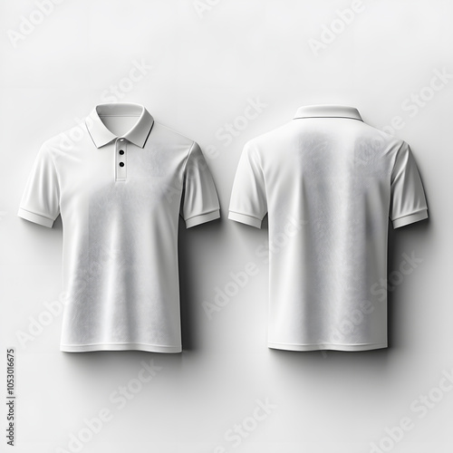 Wallpaper Mural Front and Back Polo Shirt Mockup Torontodigital.ca