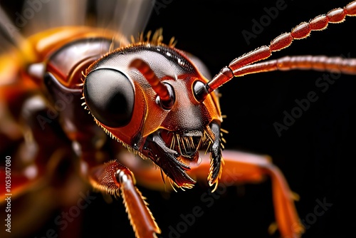 antenna of an insect a close up of an ants antenna reveals its f photo