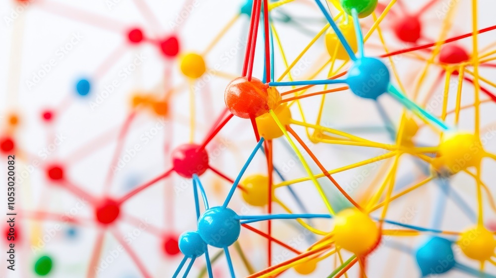 Colorful Molecular Structure: A Vibrant Representation of Interconnectedness Colorful Molecular Structure: A Vibrant Representation of Interconnectedness