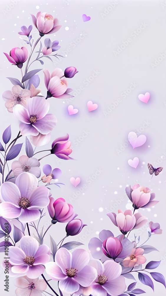 Fototapeta premium pink and white flowers