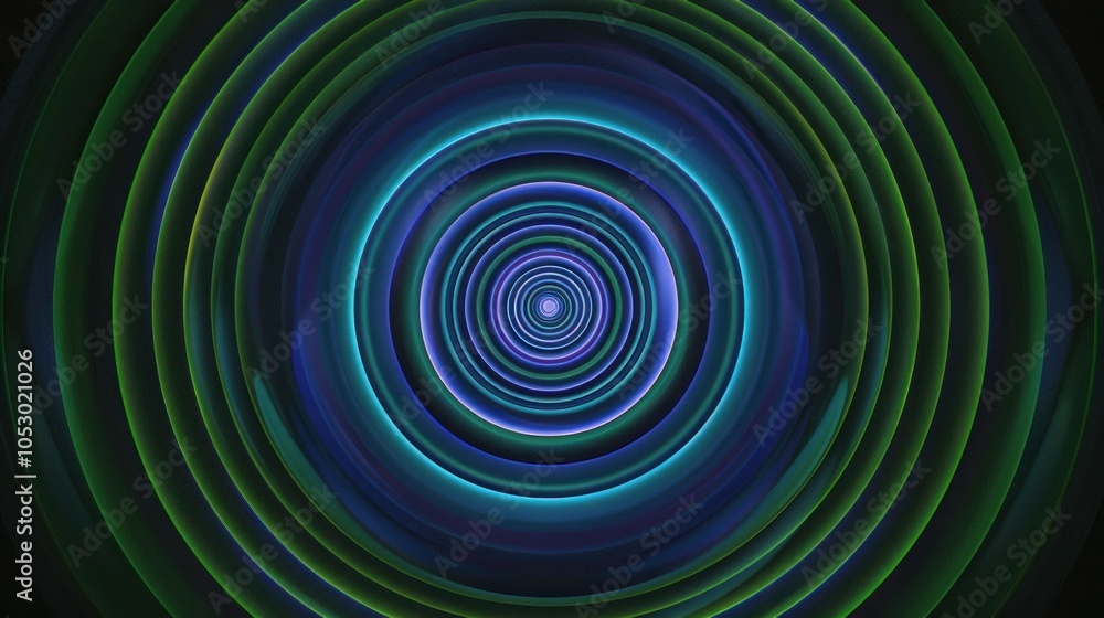 Abstract Circular Pattern with Vibrant Green and Blue Tones Abstract Circular Pattern with Vibrant Green and Blue Tones