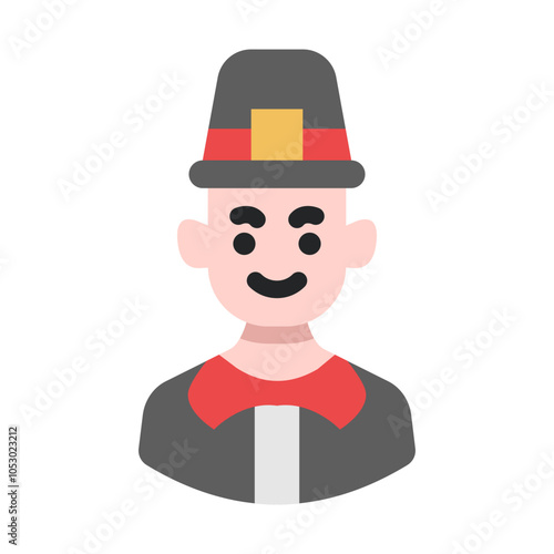 pilgrim avatar flat style