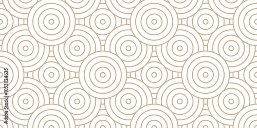 Abstract Overlapping Pattern. Seamless geometric ocean spiral pattern and abstract circle wave lines. brown seamless tile stripe geomatics create retro square line backdrop pattern background.