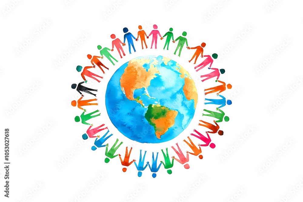 Diverse Community Holding Hands Around the Globe Diverse Community Holding Hands Around the Globe