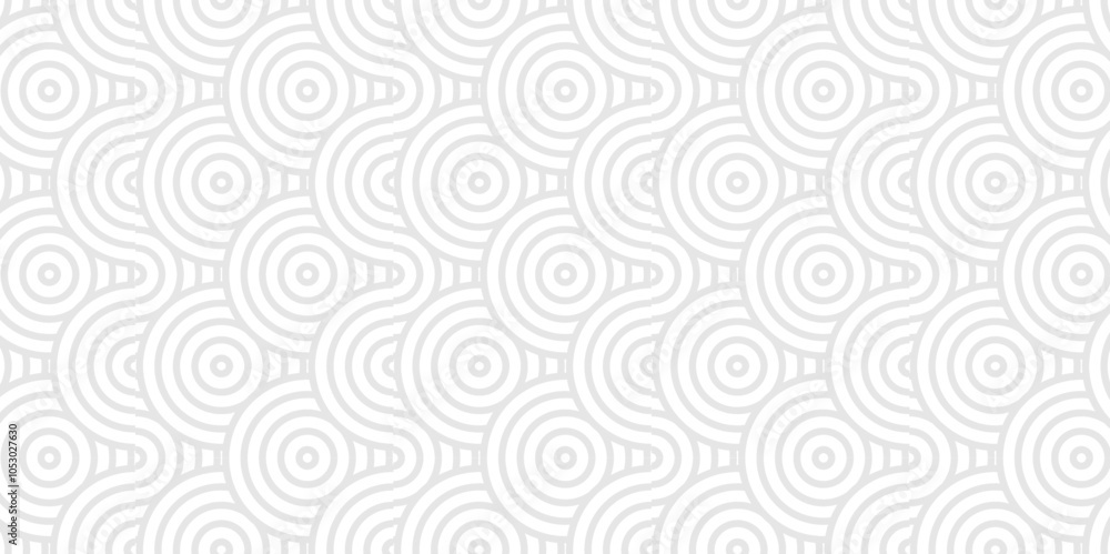 Abstract Overlapping Pattern. geometric ocean spiral pattern and abstract circle wave lines. white and gray seamless tile stripe geomatics create retro square line backdrop pattern background. Abstract Overlapping Pattern. geometric ocean spiral pattern and abstract circle wave lines. white and gray seamless tile stripe geomatics create retro square line backdrop pattern background.