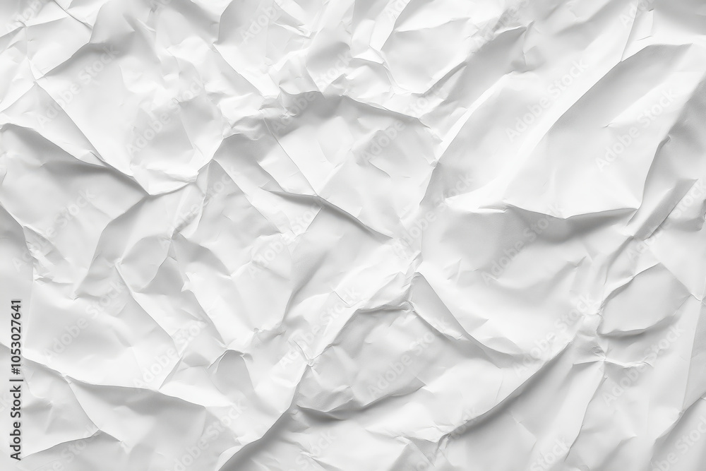Obraz premium Crumpled white paper texture background for creative design projects