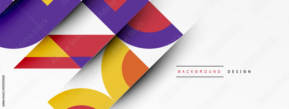 Obraz premium Geometric design abstract background - circles squares