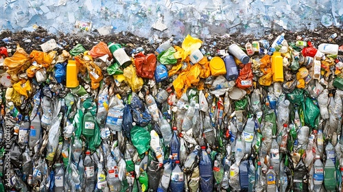 A landfill with organized recycling stations to improve waste sorting