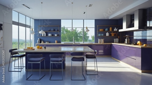 Modern kitchen design interior