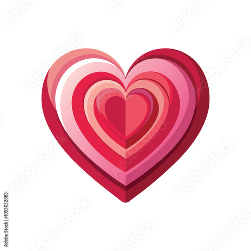 Romantic Valentine's Day Heart Vector Adorable and Creative Art for Celebrating Love and Affection in Sweet, Playful Style