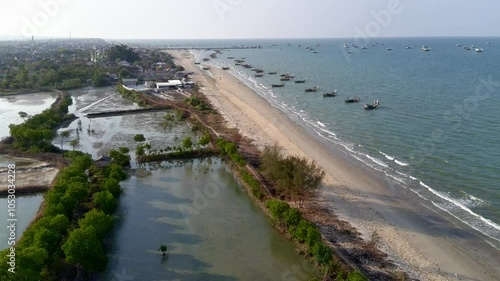 Wallpaper Mural Beautiful beach views seen using a drone camera Torontodigital.ca
