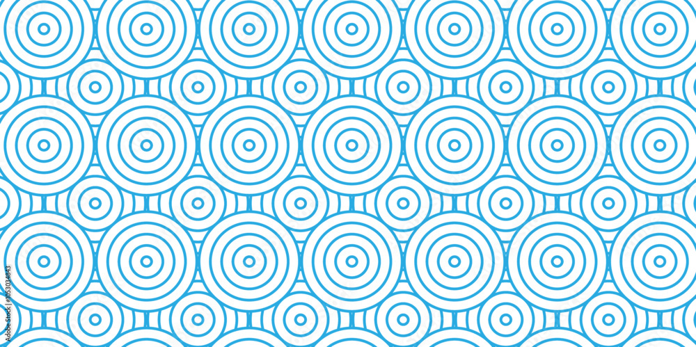 Abstract Overlapping Pattern. Seamless geometric ocean spiral pattern and abstract circle wave lines. blue seamless tile stripe geomatics create retro square line backdrop pattern background.
Abstract Overlapping Pattern. Seamless geometric ocean spiral pattern and abstract circle wave lines. blue seamless tile stripe geomatics create retro square line backdrop pattern background.