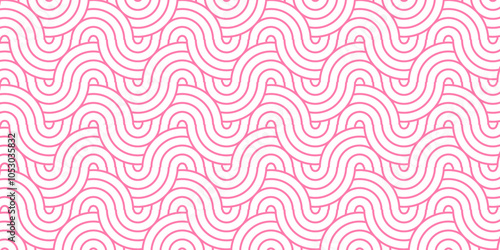 	
Abstract Overlapping Pattern. Seamless geometric ocean spiral pattern and abstract circle wave lines overlap fabric pattern text. 