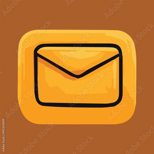 mail icon on button