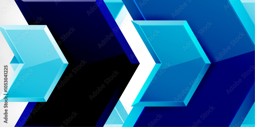 Vector 3d arrow techno design template Vector 3d arrow techno design template