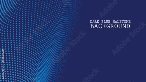 Dark Blue halftone abstract background for backdrop or presentation