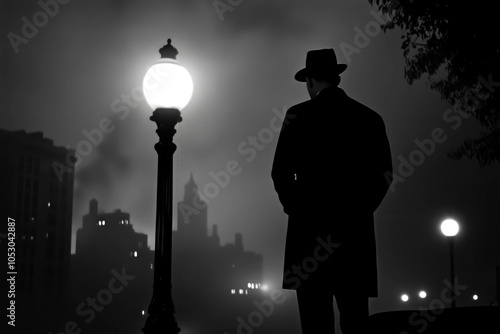 cloaked in gloom - film noir still