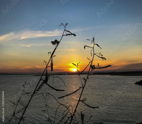 waiting for the sunset at the edge of the island of Madura