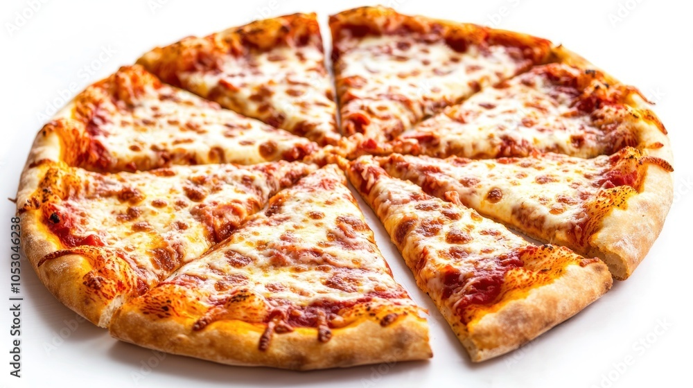 Cheesy Italian pizza isolated on transparent background Cheesy Italian pizza isolated on transparent background
